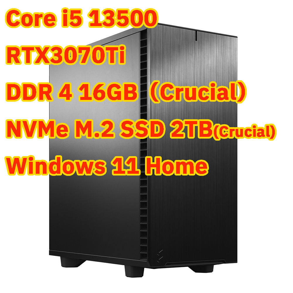 硬派シリーズ】Core i5 13500 +RTX3070Ti【ミドルハイエンドゲーミング
